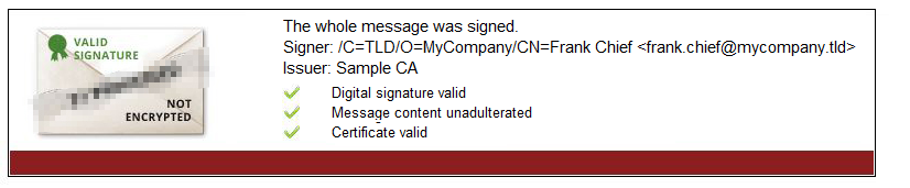 Screenshot - email footer for verified signatur