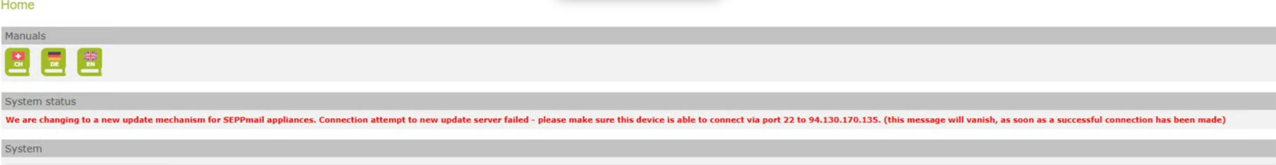 Note regarding update mechanism change