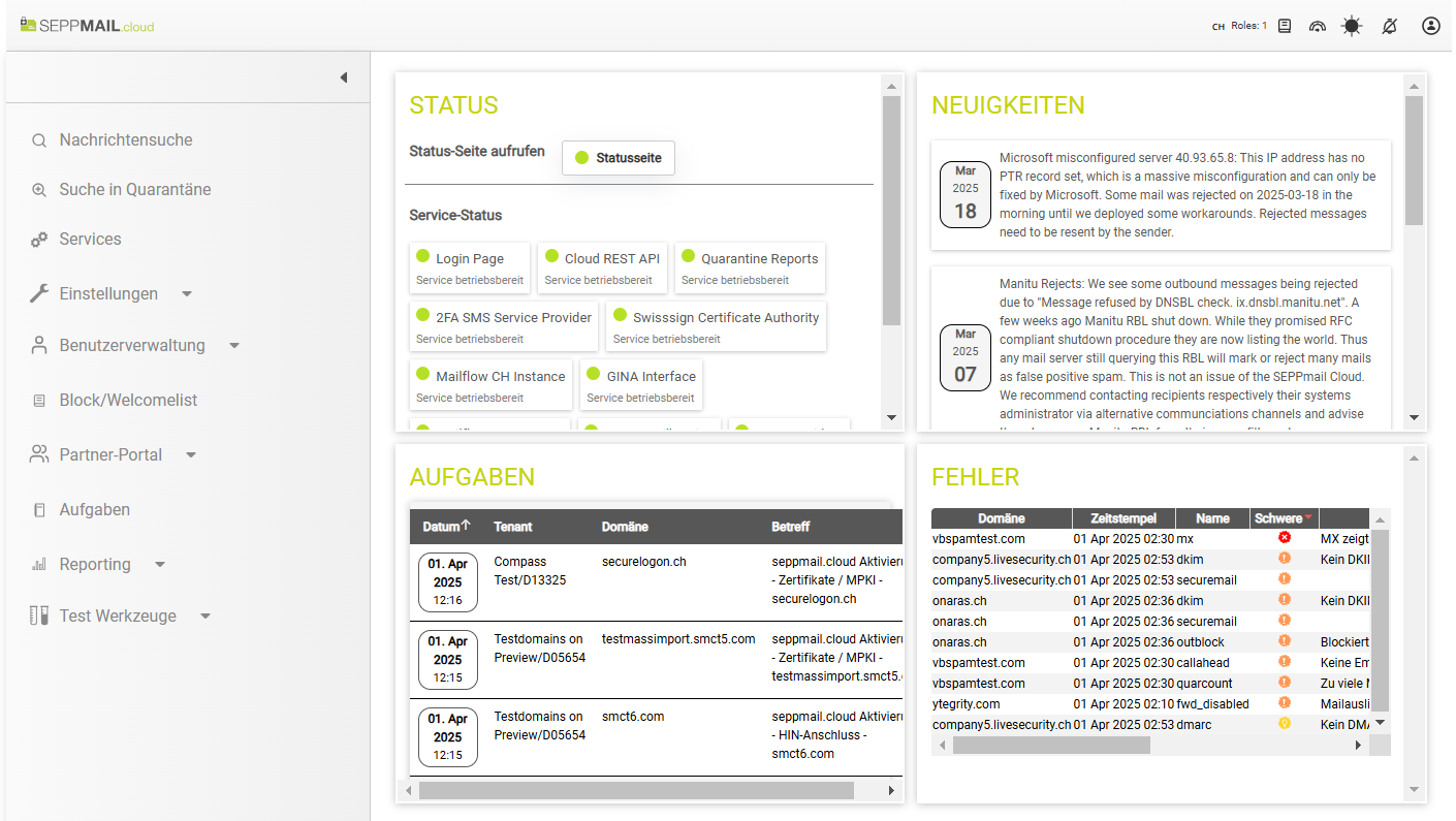 Startseite SEPPmail Cloud Startseite SEPPmail Cloud