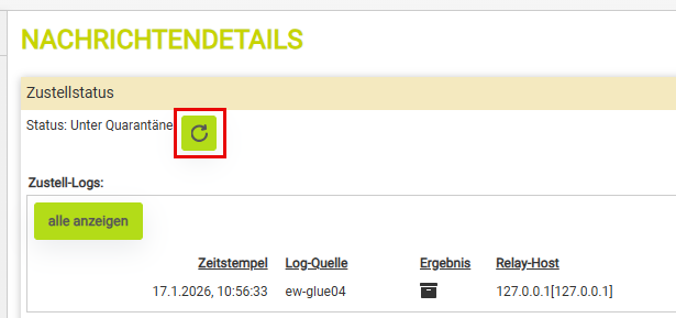 Aus Quarantäne freigeben
