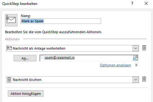 Quickstep in Outlook ausführen Quickstep in Outlook ausführen