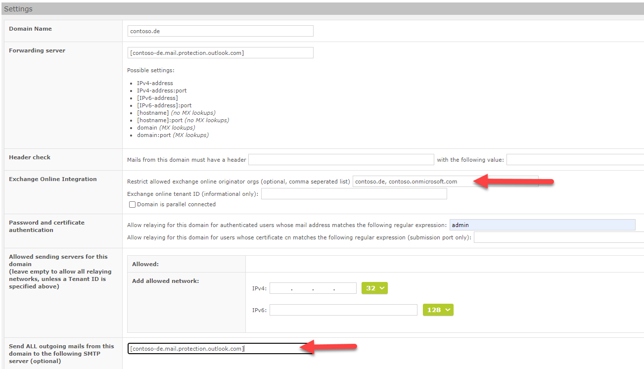 Screenshot Mail System Settings wie beschrieben Screenshot Mail System Settings wie beschrieben