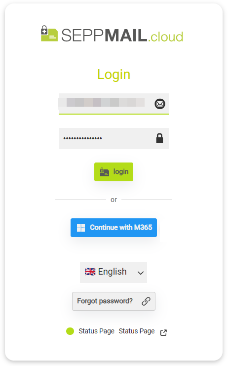 Login to seppmail.cloud