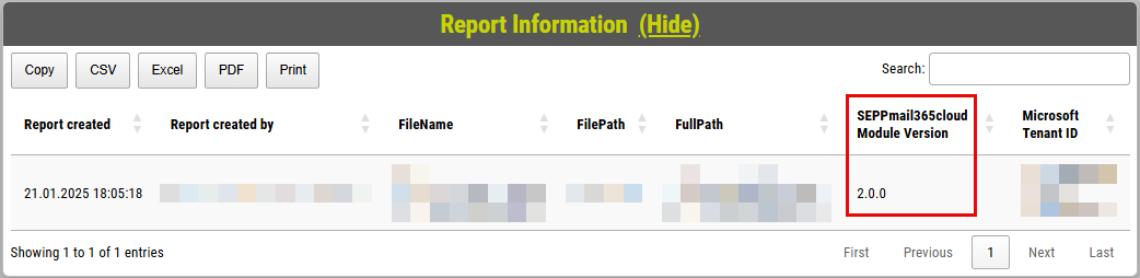 Exchange Online Status Report - Report Information Exchange Online Status Report - Report Information