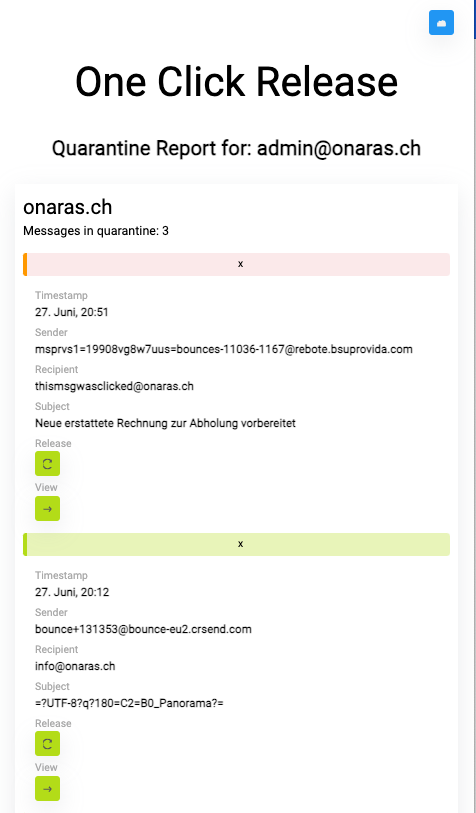 One-Click-Release - mobile page One-Click-Release - mobile page