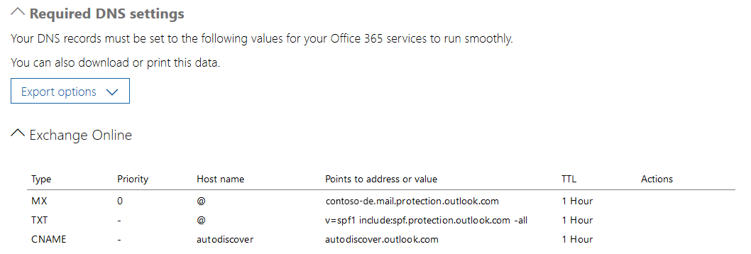 Screenshot Required DNS Settings as described Screenshot Required DNS Settings as described